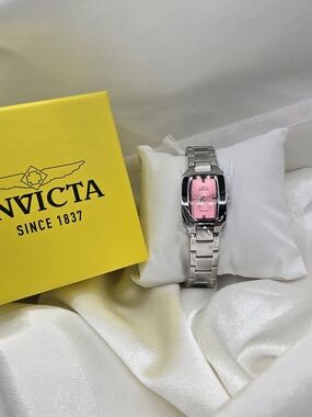 Invicta Wildflower Stainless Steel Ladies Watch with Pink Dial